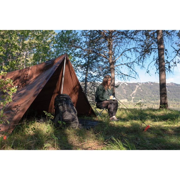 Stansport, Light-Duty Rip-Stop Tarp 8'x10', Brown, Reinforced