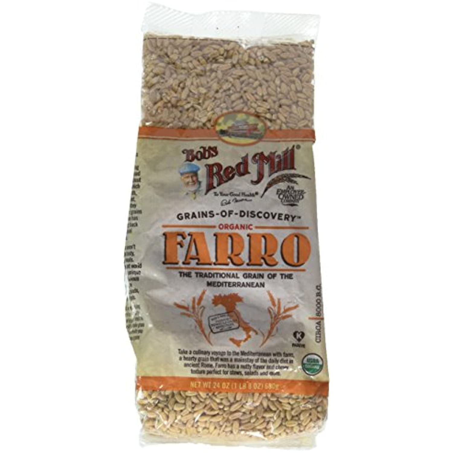 Bobs Red Mill Grain Organic Farro, 24 Ounce (Pack Of 2)