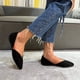 thumbnail image 2 of ¡Novedad de 2022! Bailarinas de talla grande, zapatos planos de gamuza con punta en pico para mujer, zapatos ligeros de tacón cuadrado con boca poco profunda para mujer 35-4339 Gao Jinjia LED, 2 of 2