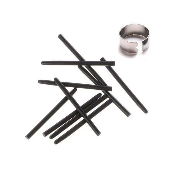 10 pcs Black Standard Pen Nibs Fits for WACOM CTL-490, CTL-690, CTH-490, CTH-690 w/Removal Ring