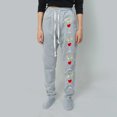 thumbnail image 3 of WILLBEST Fall Clothes Women Women Fashion Pants Comfy Pajama Bottom Straight Leg Drawstring Yoga Pants Breathable Color Block Pajama Sweatpants Slim Pant, 3 of 4