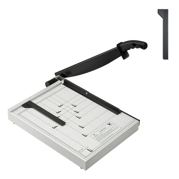 KFFKFF Paper Slicer, 15-inch Cutting Length, Guillotine Style, Up to 16 Sheet Capacity, Durable Cutter with Safety Guard and Blade Lock, Ideal for Cardstock/Cardboard, Suitable for Office