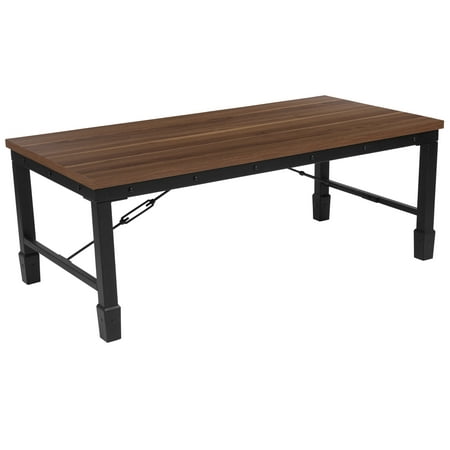 Brentwood Collection Coffee Table with Industrial Style Steel Legs