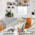 thumbnail image 2 of Orange Kitchen Curtains Tiers and Valances Set 3 Piece for Windows Beige Kitchen Window Curtains Set,Modern Abstract Art Valances for Living Room(36" Tiers Set), 2 of 6