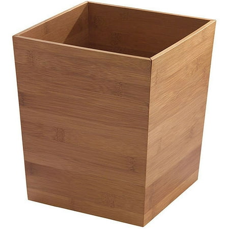 - InterDesign Formbu Wastebasket Trash Can, Bamboo