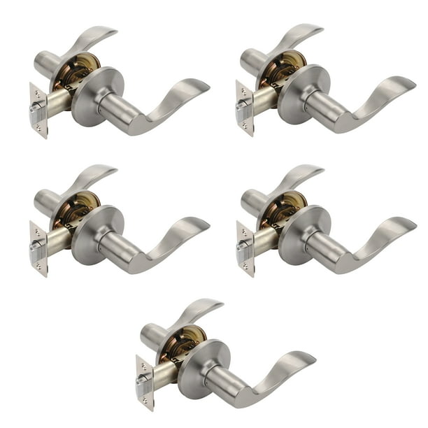 Dynasty Hardware HER-82-US15 Heritage Lever Passage Set, Satin Nickel ...