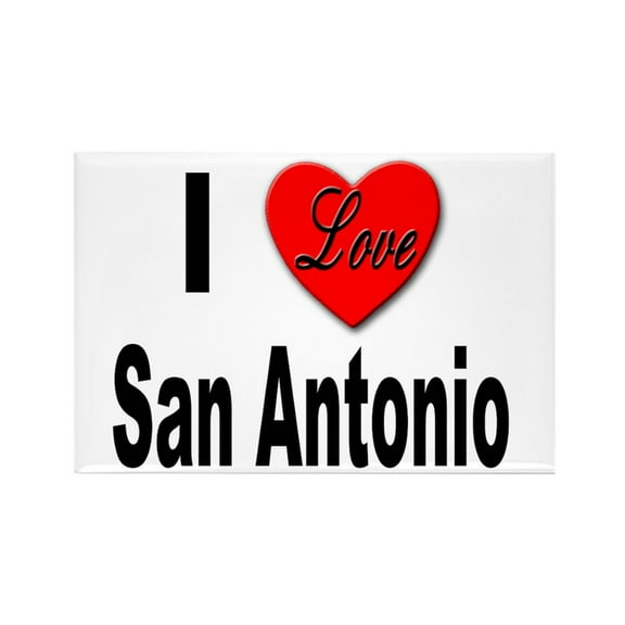 CafePress - I Love San Antonio - Rectangle Magnet, 2"x3" Refrigerator Magnet