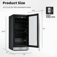 thumbnail image 2 of Gymax 15 Inch Beverage Cooler Refrigerator 100 Can Built-in Freestanding Beverage, 2 of 10