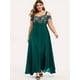 thumbnail image 2 of Vestido Maxi De Un Hombro De Encaje De Contraste Y Gasa, Talla Grande, Vestido Largo Y Fluido De Cintura Alta Para Mujer, 2 of 4