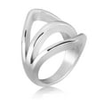 thumbnail image 4 of ELYA Jewelry Women's Polished Free Form Split Band Steel Ring, 4 of 5