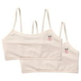 thumbnail image 2 of Training Bras for Big Girls 8-14 Years Racerback Seamless Teens Padding Bra 2 Packs Beige 12-14 Years, 2 of 6