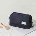 thumbnail image 4 of Double-layer cosmetic bag, portable cosmetic bag with cosmetic brush, daily waterproof nylon travel bag, 4 of 5