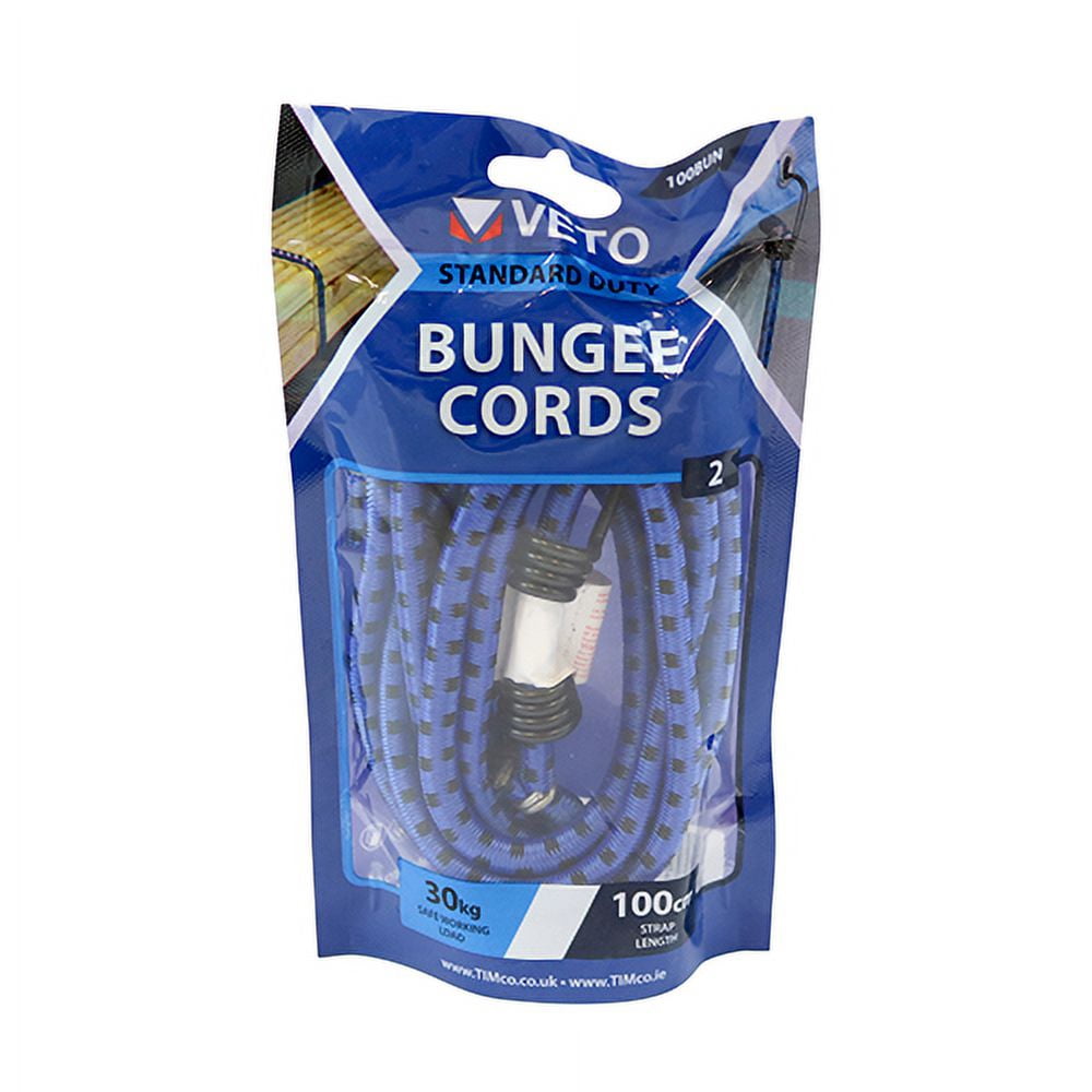 Timco - Bungee Cords - Standard Duty (Size Dia.8mm x 100cm - 2 Pieces)