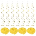 thumbnail image 1 of Unique Bargains Party Hanging Double Strip Streamer for Birthday,Wedding,Graduation Party with Hang Tag Hook 36Pcs(Golden), 1 of 6
