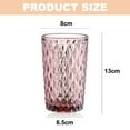 thumbnail image 2 of 2pcs diamond pattern glass cup color creative embossed juice glass wine glass thickened glass wine glass - L, 2 of 5