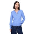 thumbnail image 1 of Cardigan GAP con cuello redondo, azul, para mujer, talla L, 1 of 5