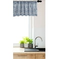 thumbnail image 2 of Ambesonne Ethnic Valance Pack of 2, Striped Hippie Tile, 42"X12", Navy Blue and Cream, 2 of 3