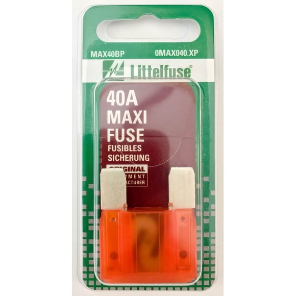 Littelfuse . Fuse MAX40BP MAXI; Orange Blade; 40 Amp; Slow Blow; Single; Carded
