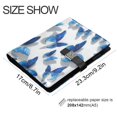 thumbnail image 3 of Leather Notebook with Pen Holder Writing Notepad Includes 100 Pages Lined Journal Blue and White Butterfly, 3 of 6