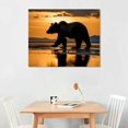 thumbnail image 2 of Acheng Brown Bear, Lake Clark, Alaska Canvas Wall Art Print, Bear Artwork 16x12in, 2 of 6