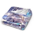 thumbnail image 3 of Super Soft Flannel Throw Kamisato Ayaka Genshin Impact Blanket 80"X60" For Bed, Sofa, Camping, Cold Cinema Or Travel,Gift For Your Family And Friend, 3 of 8