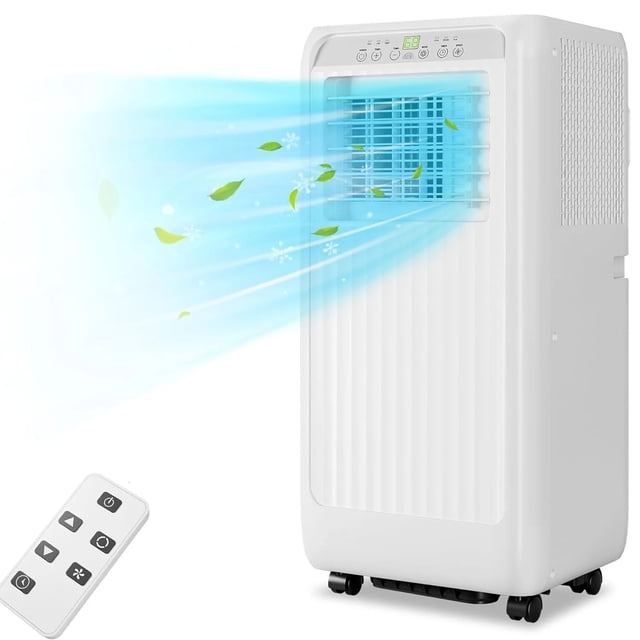 Garvee 10,000 Btu Portable Air Conditioner, 3-in-1 AC Unit W/ Remote Control, Cools up to 450 Sq. Ft, White