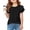 Black, variant on Girls Shirt Girls Summer Short Sleeve Pleated Top Flutter Ruffle Sleeve T Shirt Crewneck Casual Fashion Blouse Top Gradient Pink 7-8 Years 130 JB43