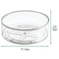 thumbnail image 6 of mDesign Plastic Round Lazy Susan Rotating Turntable Food Storage Container for Cabinet, Pantry, Refrigerator, Countertop, Spinning Organizer for Spices, Condiments, Baking Supplies - Clear, 6 of 9