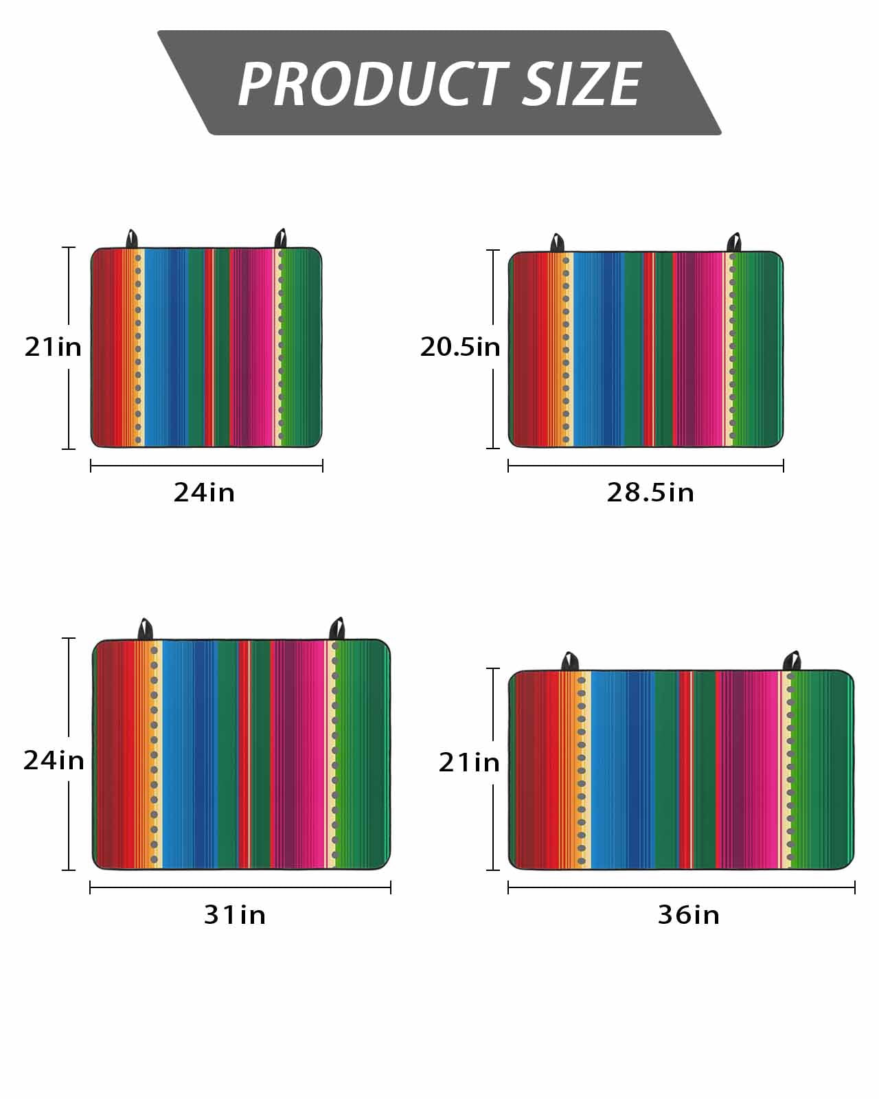 Stove Top Covers for Electric Stove, Mexican Stripes Glass Stovetop Cover Protector, Blue Boho Red Green Orange Art Simple Induction Cooktop Protector Oven Mat for Kitchen Countertop 24"x21"