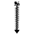 thumbnail image 1 of Outdoor Snowfall Measuring Gauge with Detachable Stick for Garden, Yard, Winter Weather Monitoring - Heavy Duty Metal Rust Resistant, 1 of 8
