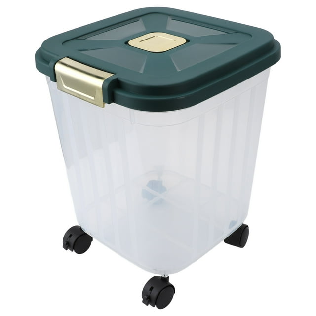 Contenedor De Soporte De Arroz, Recipiente De Grado Alimenticio A Prueba De Polvo De Gran Capacidad Con Rueda Rodante, Contenedor De Almacenamiento Hermético