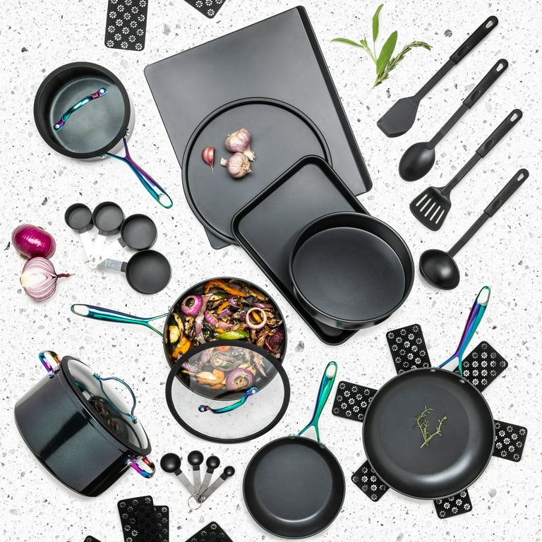 Thyme & Table, 12-Piece Cookware Set, Rainbow Auction
