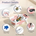 thumbnail image 5 of COOSEYA Baby Bathtub ,Collapsible Baby Bathtub , Bath Tub with Cushion and Thermometer ,Newborn to Toddler Portable Travel Multifunctional Bathing 0-2 Years (Bear/Pink), 5 of 8