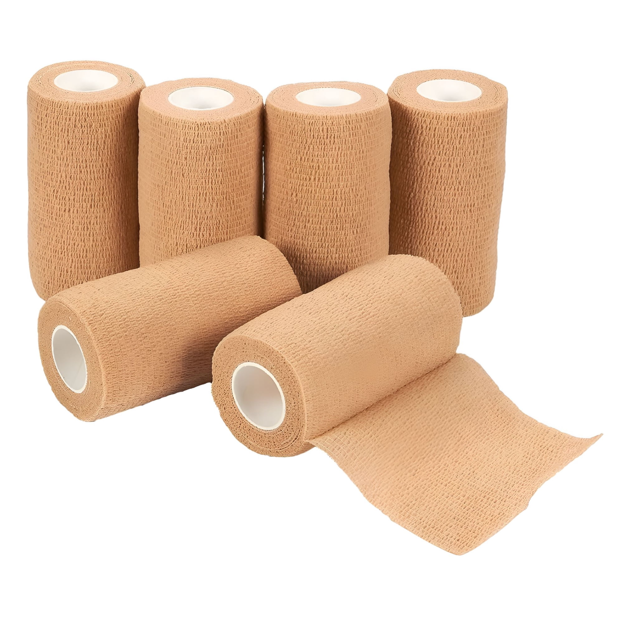 QARUN 2026 New 6 Self Adhesive Bandage Wrap 4 Inch X 5 Yards Tape for Sports, First Aid, Medical, Injury Care, Home, Gym