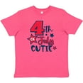 thumbnail image 3 of Inktastic 4th of July Cutie with Stars Youth T-Shirt, 3 of 5