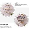 thumbnail image 5 of Raindrops Hexagon Shelves Three Tier Shelf Hanging Bookshelf, 5 of 8