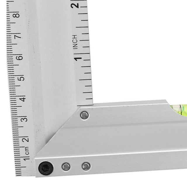 Cergrey 300mm Right Angle Ruler, 90 Degree Right Angle Ruler,300mm Aluminium Alloy Thickened 90 Degree Right Angle Ruler Woodworking Measuring Tool