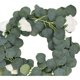 thumbnail image 5 of 3 Pieza Conjuntos 6.5 pies Guirnalda de eucalipto artificial con , Enredadera colgante de hojas de eucalipto de seda sintética para decoración de bodas, 5 of 5