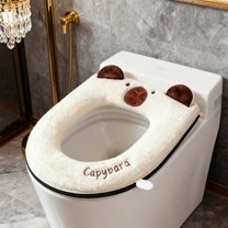 Qiweii Soft Comfortable Toilet Seat Cover，Washable Pad for Home Bathroom and Daily Use