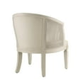thumbnail image 5 of Linon Sandry Wood Barrel Chair Padded Back & Seat Woven Cane Sides in White, 5 of 15