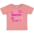 thumbnail image 3 of Inktastic Valentine's Day My Nonni Loves Me Hearts and Lips Boys or Girls Baby T-Shirt, 3 of 5