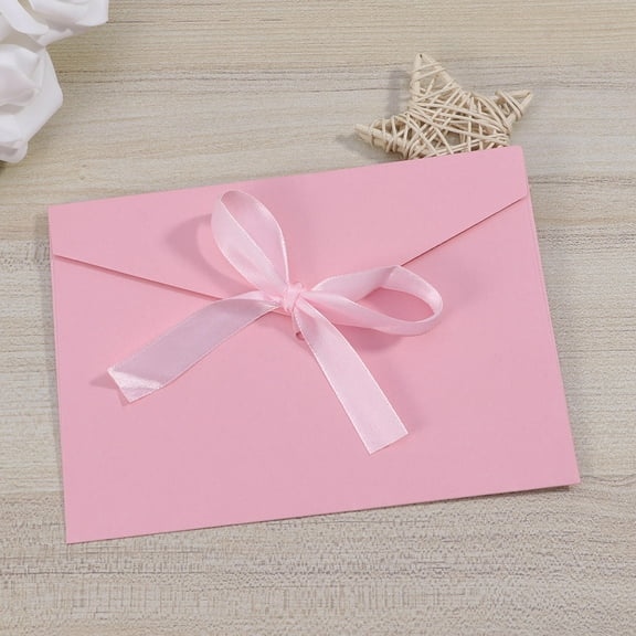 MLINS Retro Creative Bow Invitation Cards with Elegant Ribbon Tie Design for Wedding and Parties 10 Pcs