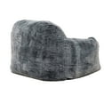 thumbnail image 4 of Benjara 45 Inch Bean Bag Chair, Memory Foam, Faux Rabbit Fur, Grayish Blue, 4 of 5