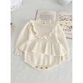 thumbnail image 5 of GXFC Baby Girls Fall Romper 6M 12M 18M 24M Infant Girls Long Sleeve Ruffled One Piece Jumpsuit Bodysuit Autumn Clothing for Newborn Girls, 5 of 7