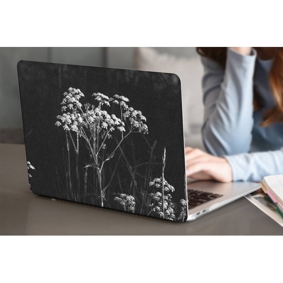KSK KAISHEK Hard Case Shell Cover Only for Old Version MacBook Air 13 inchs 2010 2011 2012 2013 2014 - 2017 A1466 A1369 + Black Keyboard Cover, Flower 0102