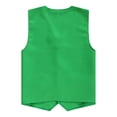 thumbnail image 2 of Jowowha Kid Girls Boys Volunteer Vest Solid Color Irregular Hem Volunteers Activity Waistcoat Uniform Green S/10, 2 of 5