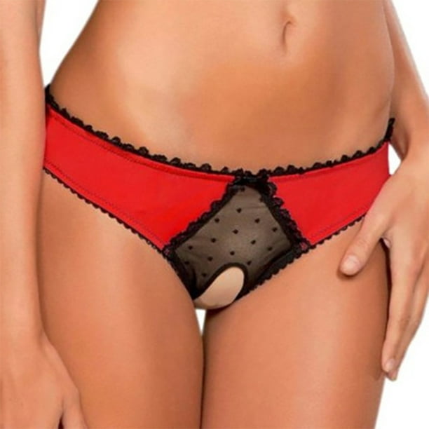Sexy Thongs Panties Open Crotch Crotchless Underwear Night Knickers  G-string 