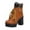 Brown, variant on Fesfesfes Platform Boots for Young Ladies Fashion Women's Thick High Heel Lace Up Ankle Boots Platform Lace Student Shoes 7(39)