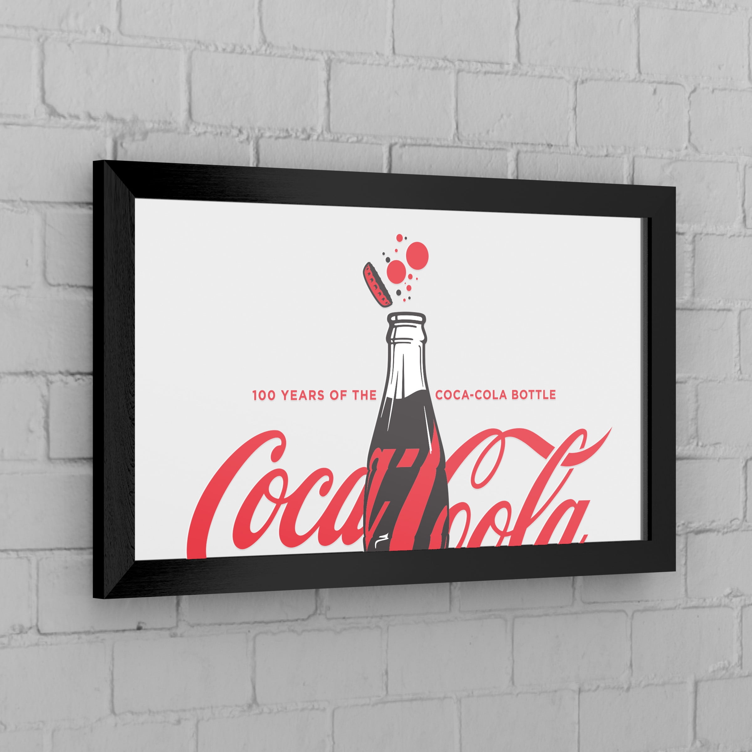 Coca-Cola ミラーアート 黒フレーム Coca-Cola Bottle Wall