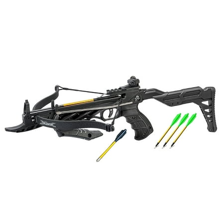 Isaazon Alligator 225 FPS Crossbow with 3 Arrow (Black)